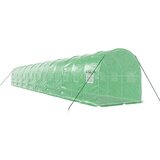  Rastlinjak z jeklenim ogrodjem zelen 32 m² 16x2x2 m | Shoptok.si