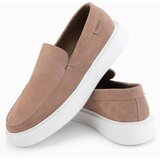Ombre Men's slip on half shoes on thick sole - light brown | Shoptok.si