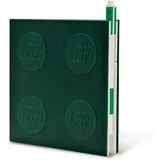 Lego Zelena kvadratna bilježnica s gel olovkom , 15,9 x 15,9 cm