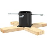  Stalak za božićno drvce Crna 50 x 50 x 16 cm Čvrsto borovo drvo | shoptok.hr
