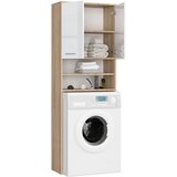 AKORD Fin Omarica Nad Pralnim Strojem, Hrast Sonoma/Bela V Visokem Sijaju, (5000332623) | Shoptok.si