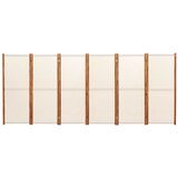 Sobna pregrada sa 6 panela krem bijela 420 x 180 cm | Eponuda.com