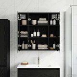  Kupaonski ormar s ogledalom Crni hrast 63,5 x 16 x 62,5 cm | shoptok.hr