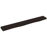 Maison Chic Stenska polica - Viseča Polica temno rjava 80x10x2 cm trdna hrastovina, (21784724) | Shoptok.si