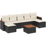  The Living Store Vrtna sedežna garnitura 8-delna z blazinami črn poli ratan - Vrtna Sedežna Garniture, (21459119) | Shoptok.si