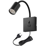  Immax NEO 08295L - Zidna lampa PUNTO sa USB 1xGU10/9W/230V crna | Eponuda.com