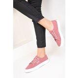 Soho Pale Pink Linen Women's Sneakers 18111 Cene