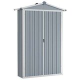vidaXL Vrtno spremište sivo 107,5 x 46 x 183 cm od pocinčanog čelika | shoptok.hr