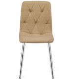 Libra stolica - smeđa tkanina / kromirane noge x 1 | shoptok.hr