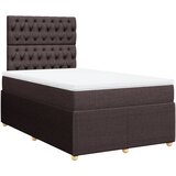 vidaXL Krevet s oprugama i madracem tamnosmeđi 120 x 200 cm od tkanine | shoptok.hr