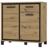 MID.YOU Komoda Trondheim, Barva Hrasta, Črna | Shoptok.si
