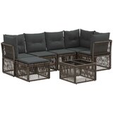 vidaXL Vrtna sedežna garnitura 7 pcs Siva poli ratan, (5000270507) | Shoptok.si