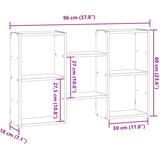  Zidna polica boja dimljenog hrasta 96x18x60cm konstruirano drvo | shoptok.hr