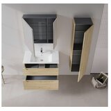 Hanah home Kupatilski ormarić sa umivaonikom i ogledalom (2 komada) Messina 85 v2 419 | Eponuda.com