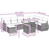 vidaXL 9-dijelni set vrtnih sofa s jastucima bež od poliratana | shoptok.hr
