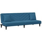  2-dijelni set sofa s jastucima plavi baršunasti | shoptok.hr