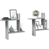 Maison Chic 2 kosi Stenske Police - Viseče police siva sonoma 50x12x50 cm inženirski les, (21793443) | Shoptok.si
