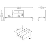 Tvilum Smeđa TV komoda u dekoru hrasta 147x54x41 cm Bergen – | shoptok.hr