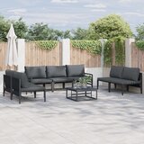 vidaXL Vrtna sedežna garnitura 7 pcs Antracitna Jeklo | Shoptok.si