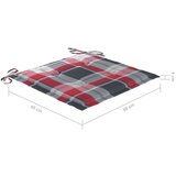  Jastuci za vrtne stolice 2kom crveni karirani 40x40x3cm tkanina | shoptok.hr