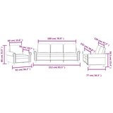  3-dijelni set sofa s jastucima crni baršunasti | shoptok.hr