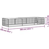  Ograda za pse s 8 panela crna 100 x 50 cm čelik obložen prahom | shoptok.hr