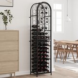  Stalak za vino za 73 boce crni 45 x 36 x 200 cm kovano željezo | shoptok.hr