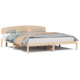 vidaXL Krevet s Uzglavljem 200x200 cm Masivna Borovina | shoptok.hr