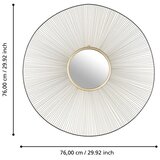 Eglo 425033 - Zidno ogledalo ESASHI, prečnik 76 cm, zlatno/crno | Eponuda.com