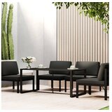  Zunanja jedilna miza antracitna 120x60x66 cm aluminij | Shoptok.si
