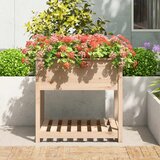  Sadilica s policom 82,5x82,5x81 cm od masivne borovine | shoptok.hr