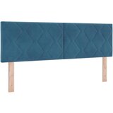 vidaXL LED vzglavje z LED lučmi Geometrični Temno modra 144 cm Žamet, (5000043917) Cene