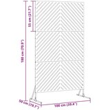  Zaslon za privatnost 100 x 50 x 180 cm Čelik Bijela | Eponuda.com
