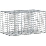  Gabionski uzdignuti krevet Srebrno 100 x 60 x 55 cm - 100 x 60 x 55 cm | shoptok.hr