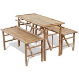  Pivski stol s 2 klupe 100 cm bambus | shoptok.hr