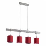 Brilagi LED luster na sajli NUBILA 4xE27/60W/230V siva/pompejska crvena | Eponuda.com