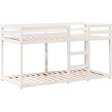  Krevet na kat s krovom bijeli 90 x 190 cm od masivne borovine - Bijela 90 x 190 cm | shoptok.hr