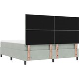  s opruga kutije Svijetlo siva 200 x 180 cm Baršun | shoptok.hr