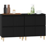  Komode 2 kom crne 60x35x70 cm od konstruiranog drva | Eponuda.ba