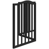  Vrata za pse s 3 panela sklopiva crna 150 cm od drva topole | shoptok.hr