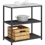  Kuhinjsko skladištenje s policom Crna 90 x 50 x 92 cm Čelik | shoptok.hr