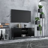 vidaXL TV omarica s kovinskimi nogami črna 103,5x35x50 cm Cene