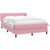 Box Spring krevet s madracem ružičasti 140x220 cm baršun | shoptok.hr