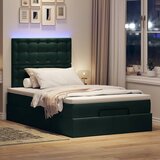  Okvir za krevet s madracima tamnozeleni 120x190 cm baršunasti | shoptok.hr
