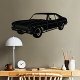 Wallity zidna dekoracija chevrolet nova 1972 classic sedan, 60 x 27 cm, crna | ePonuda.com