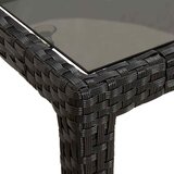 Stol za vrt Crna 150 x 90 x 75 cm poliratan | shoptok.hr