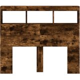 Ormarić za uzglavlje LED boja dimljenog hrasta 120x17x102 cm | Eponuda.ba