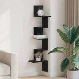 vidaXL Zidne kutne police crne 32x32x127,5 cm od iverice | shoptok.hr