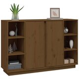  Komoda smeđa boja meda 120 x 35 x 80 cm od masivne borovine | shoptok.hr