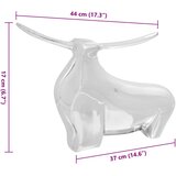  Skulptura bika Srebrno 37 x 44 x 17 cm Aluminij | shoptok.hr